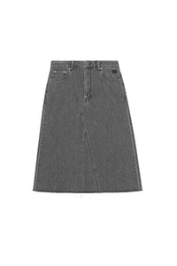 Jupe midi en denim - Washed Black
