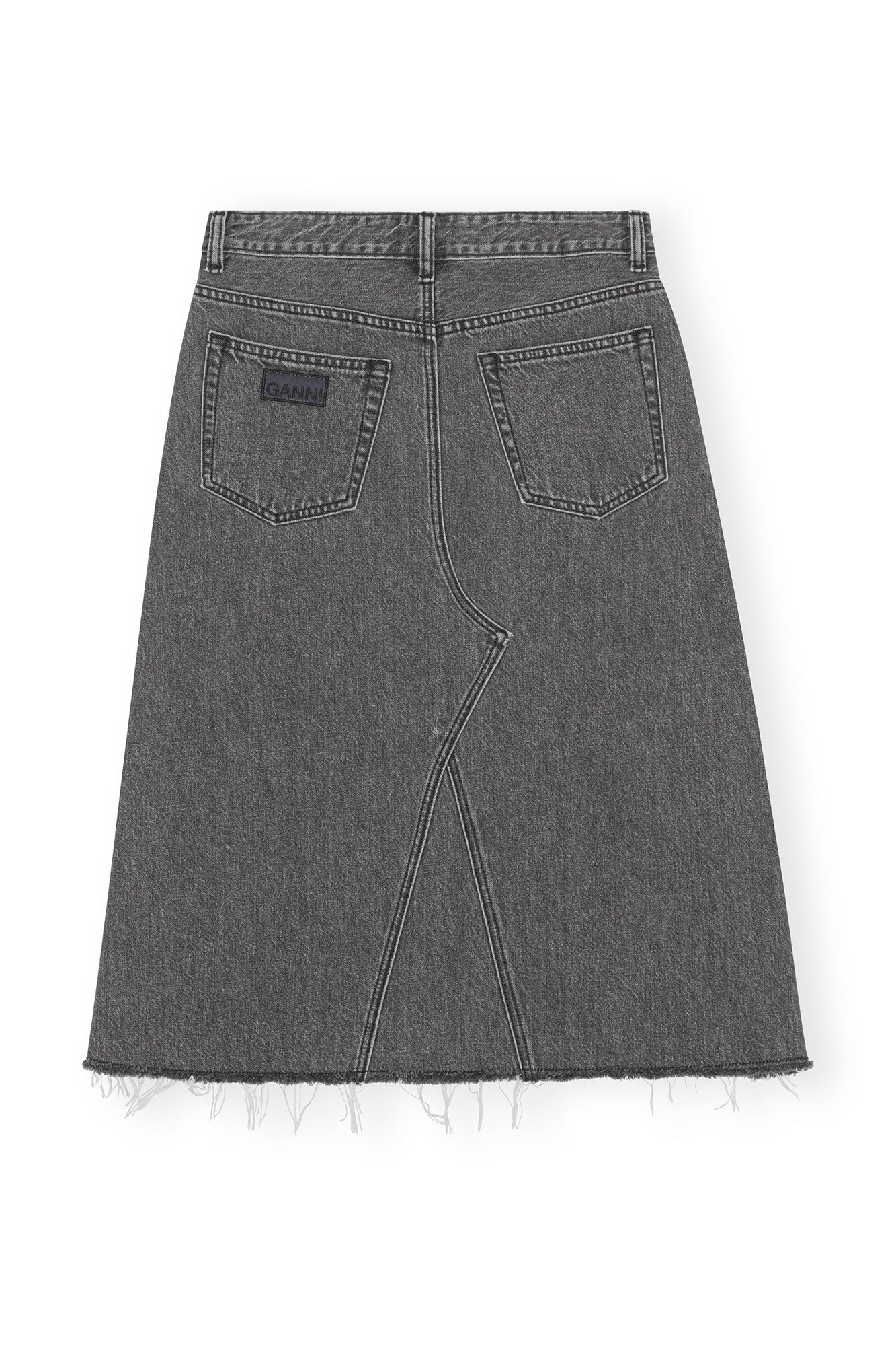 Jupe midi en denim - Washed Black