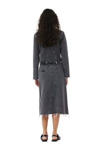 Jupe midi en denim - Washed Black