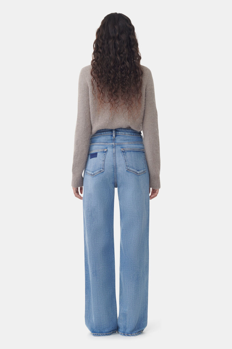 Pantalon droit Andi en denim - Mid Blue Vintage