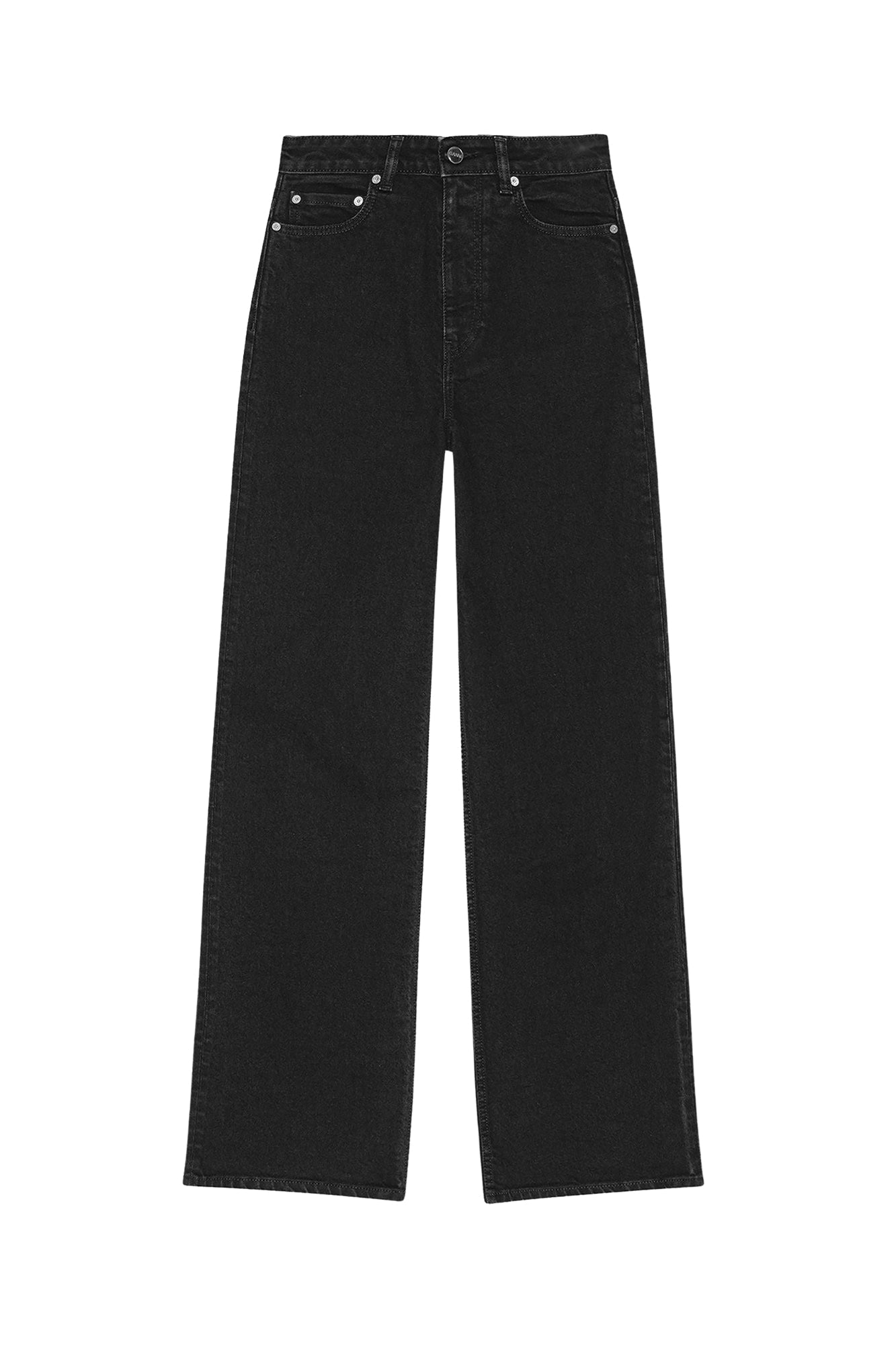 Pantalon droit Andi en denim - Washed Black