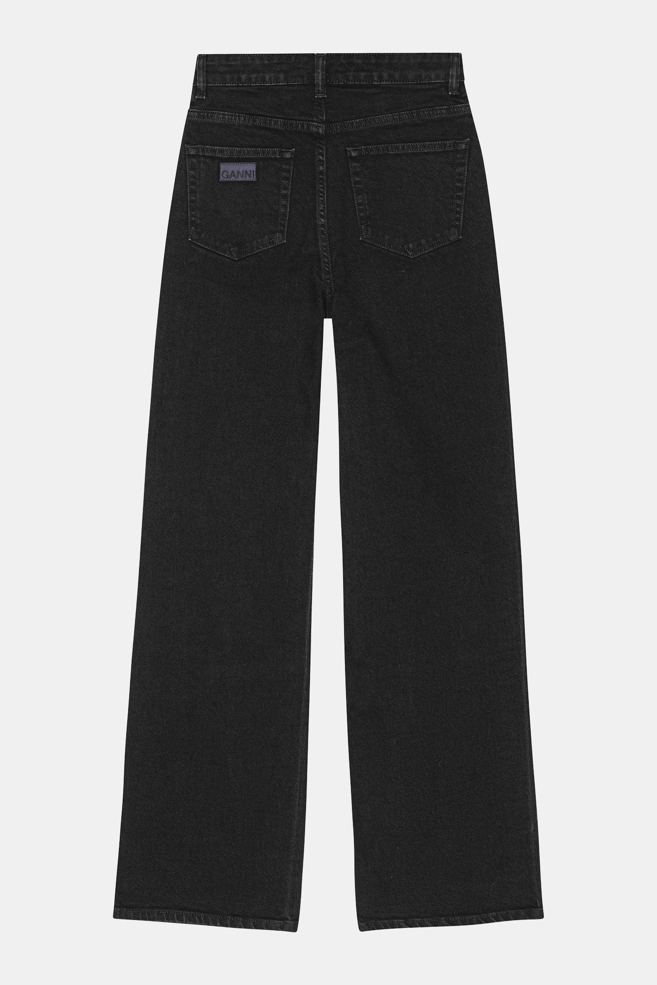 Pantalon droit Andi en denim - Washed Black