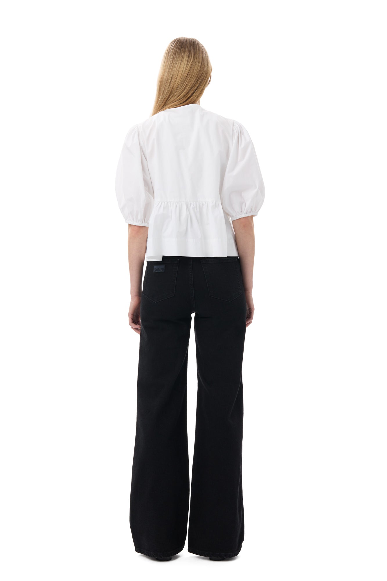Pantalon droit Andi en denim - Washed Black