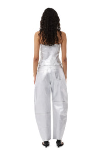 Bustier irrisé en denim - Bright White
