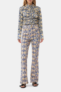 Pantalon Iry imprimé en denim - Safari