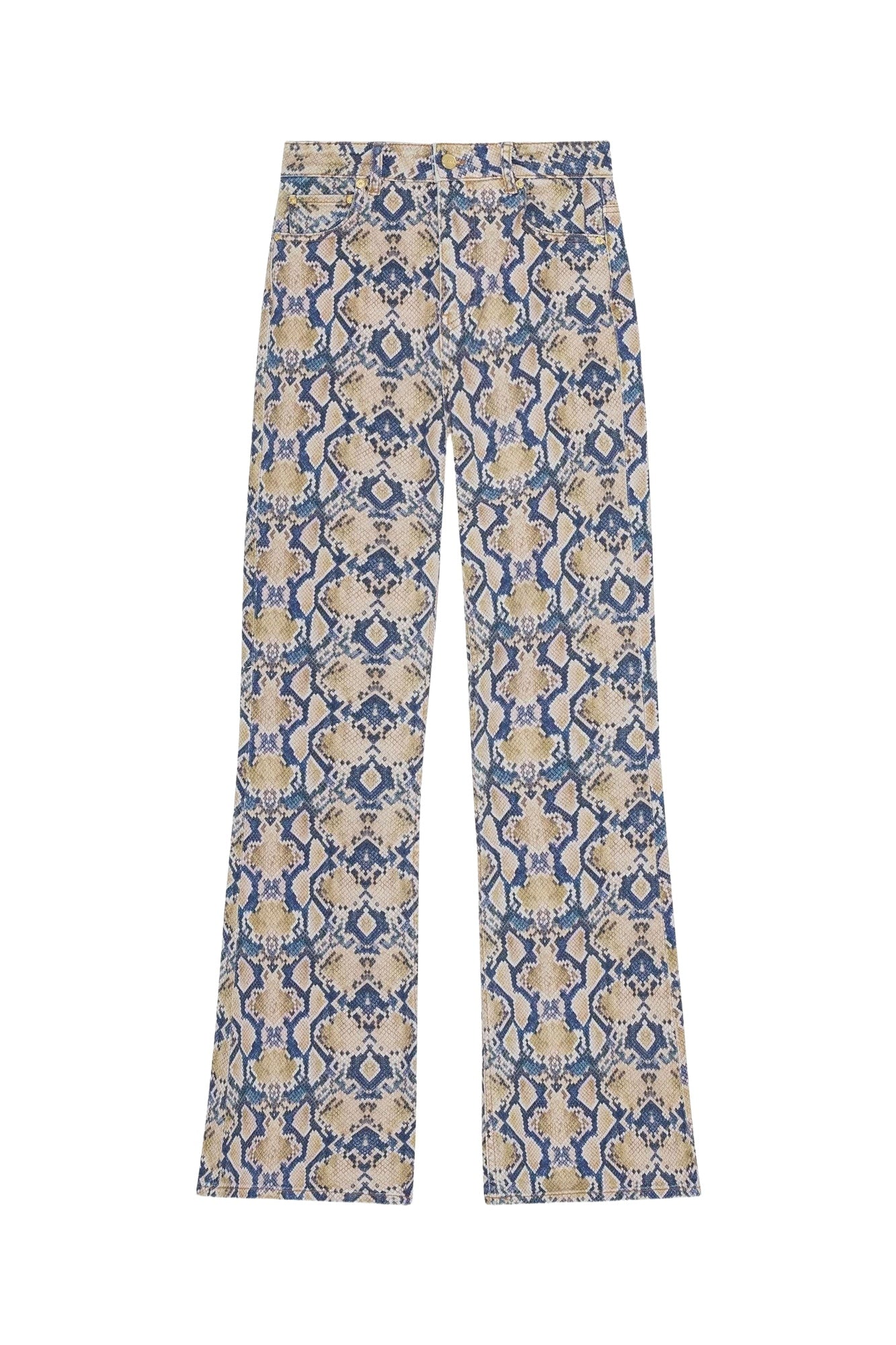 Pantalon Iry imprimé en denim - Safari
