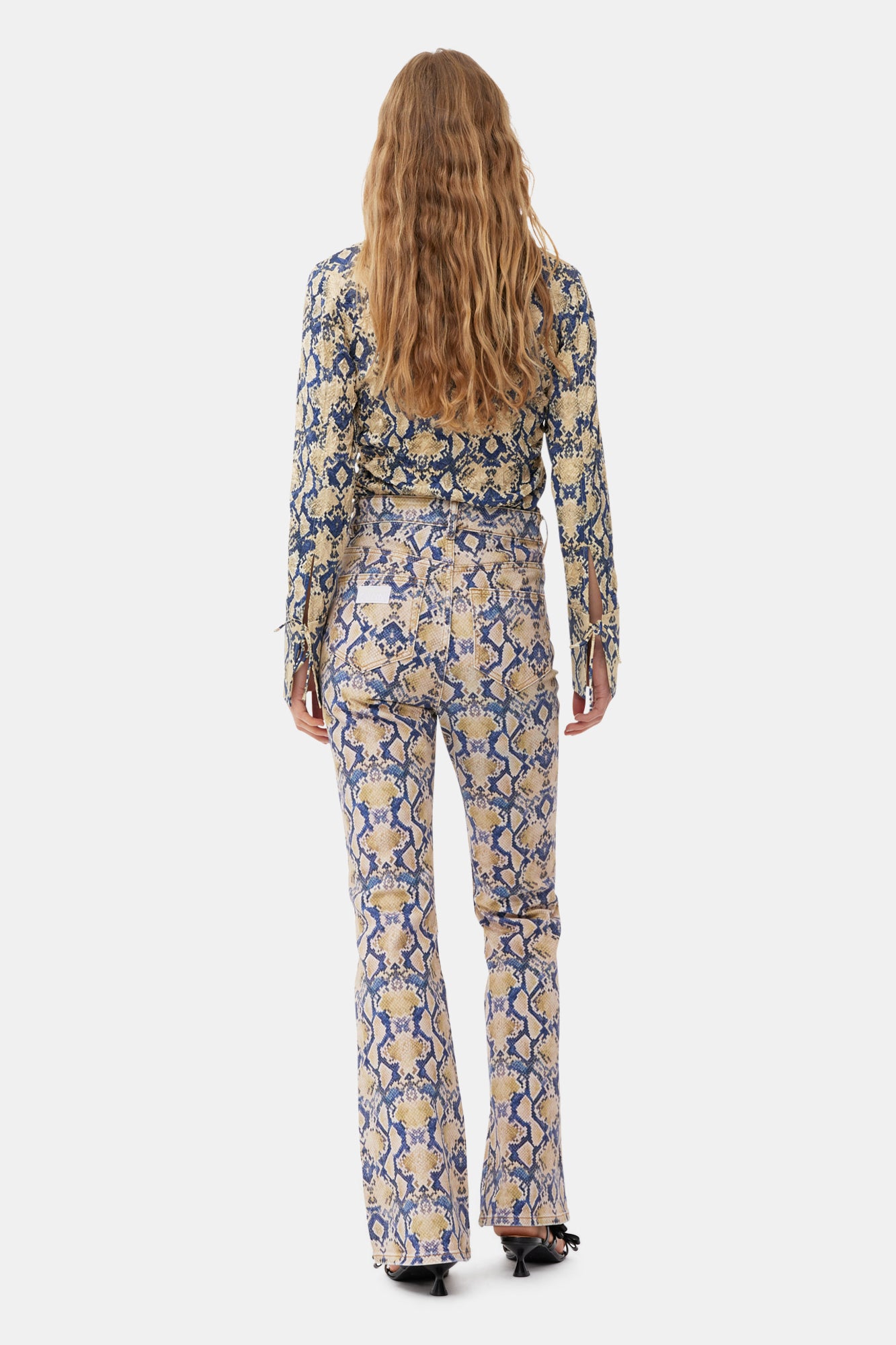 Pantalon Iry imprimé en denim - Safari