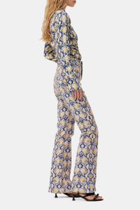 Pantalon Iry imprimé en denim - Safari