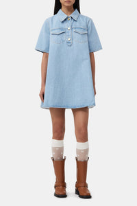 Robe courte en denim - Mid Blue Vintage