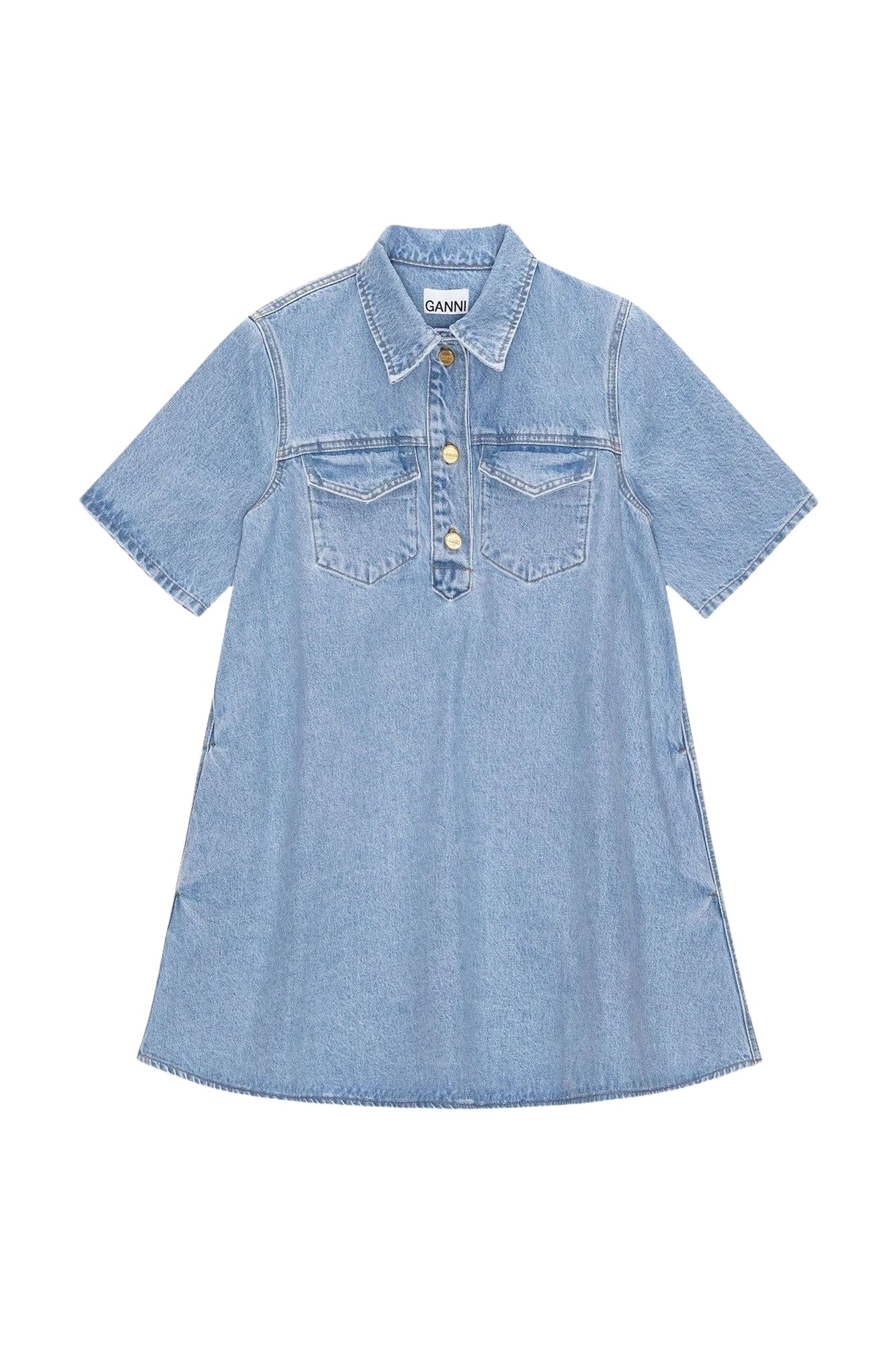 Robe courte en denim - Mid Blue Vintage