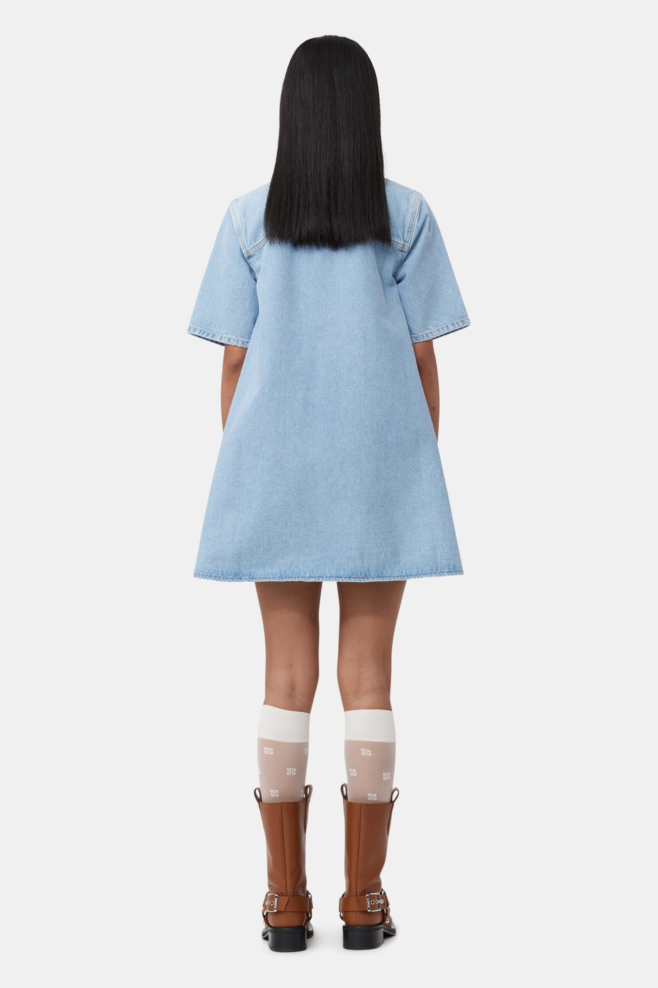 Robe courte en denim - Mid Blue Vintage