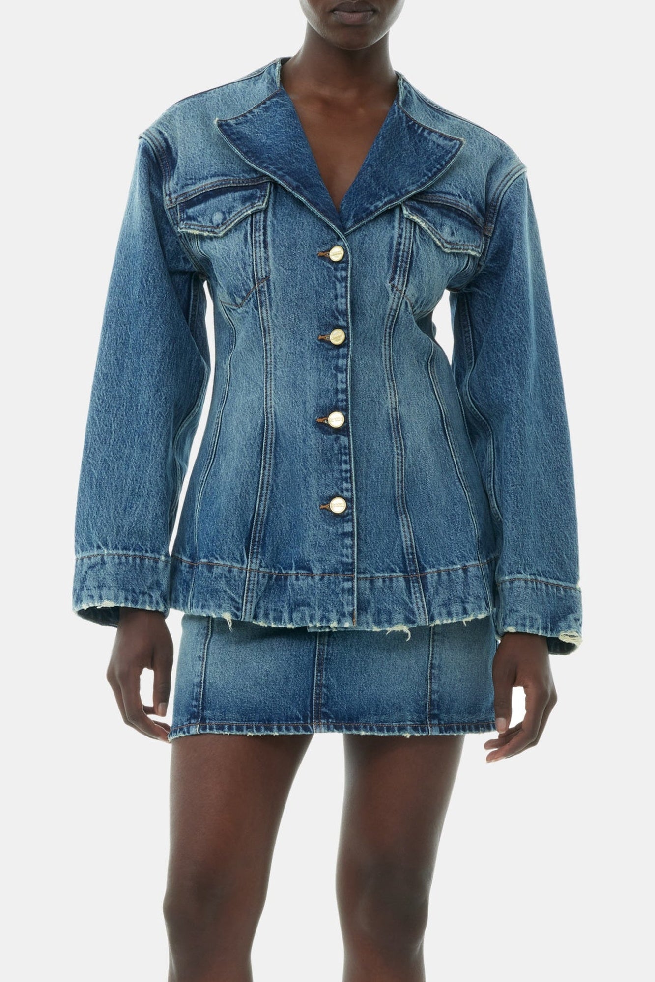 Jacket with denim logo - Tint Wash