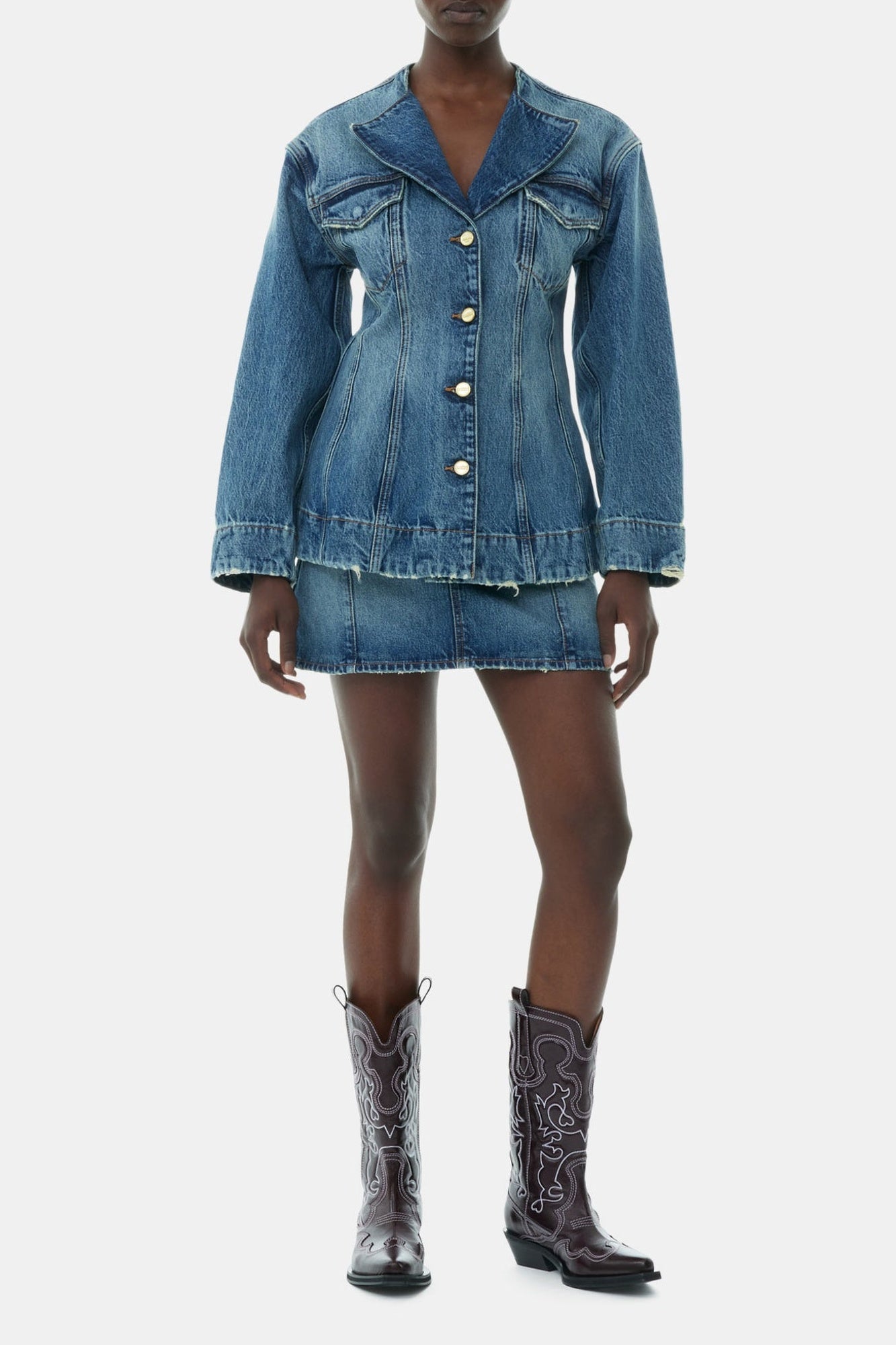 Jacket with denim logo - Tint Wash
