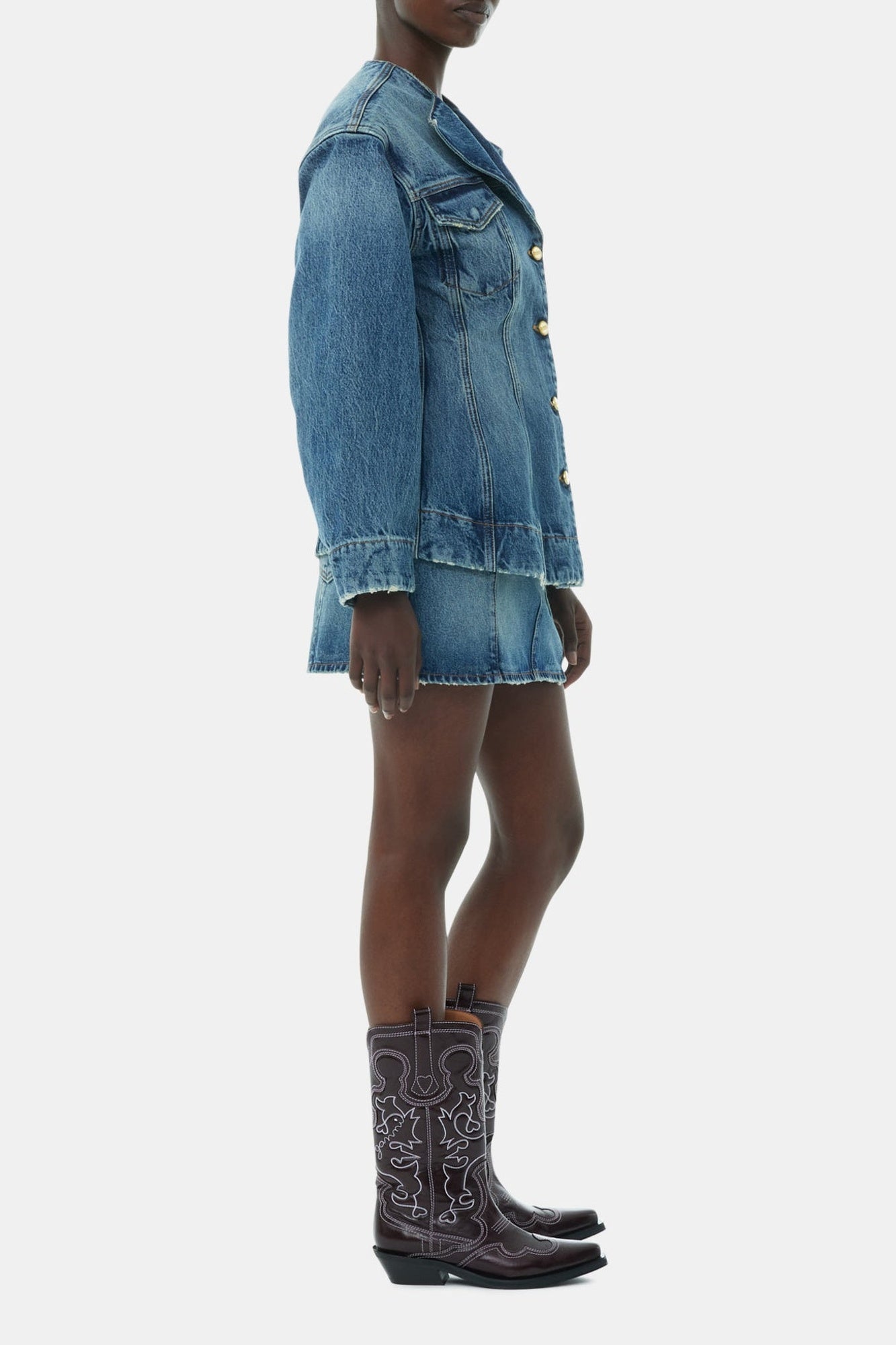 Jacket with denim logo - Tint Wash