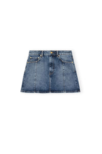 Jupe mini avec logo scintillant en denim - Tint Wash