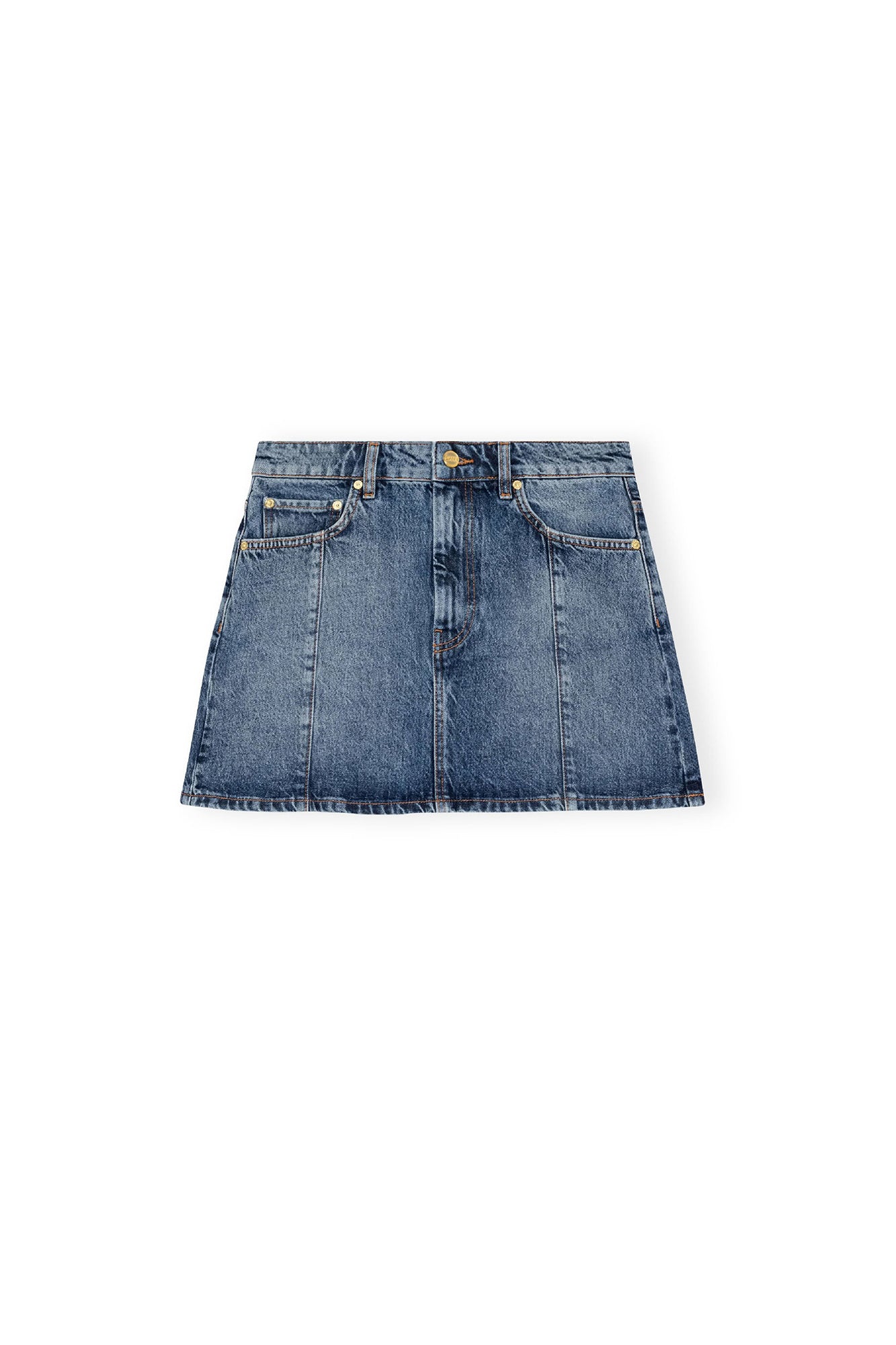 Jupe mini avec logo scintillant en denim - Tint Wash