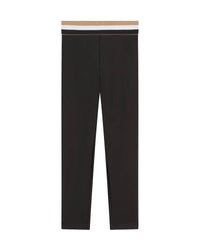 Jacquard striped elastic legging - Black
