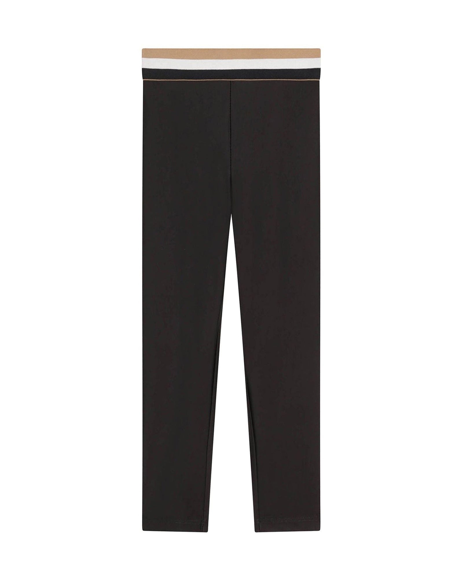 Jacquard striped elastic legging - Black