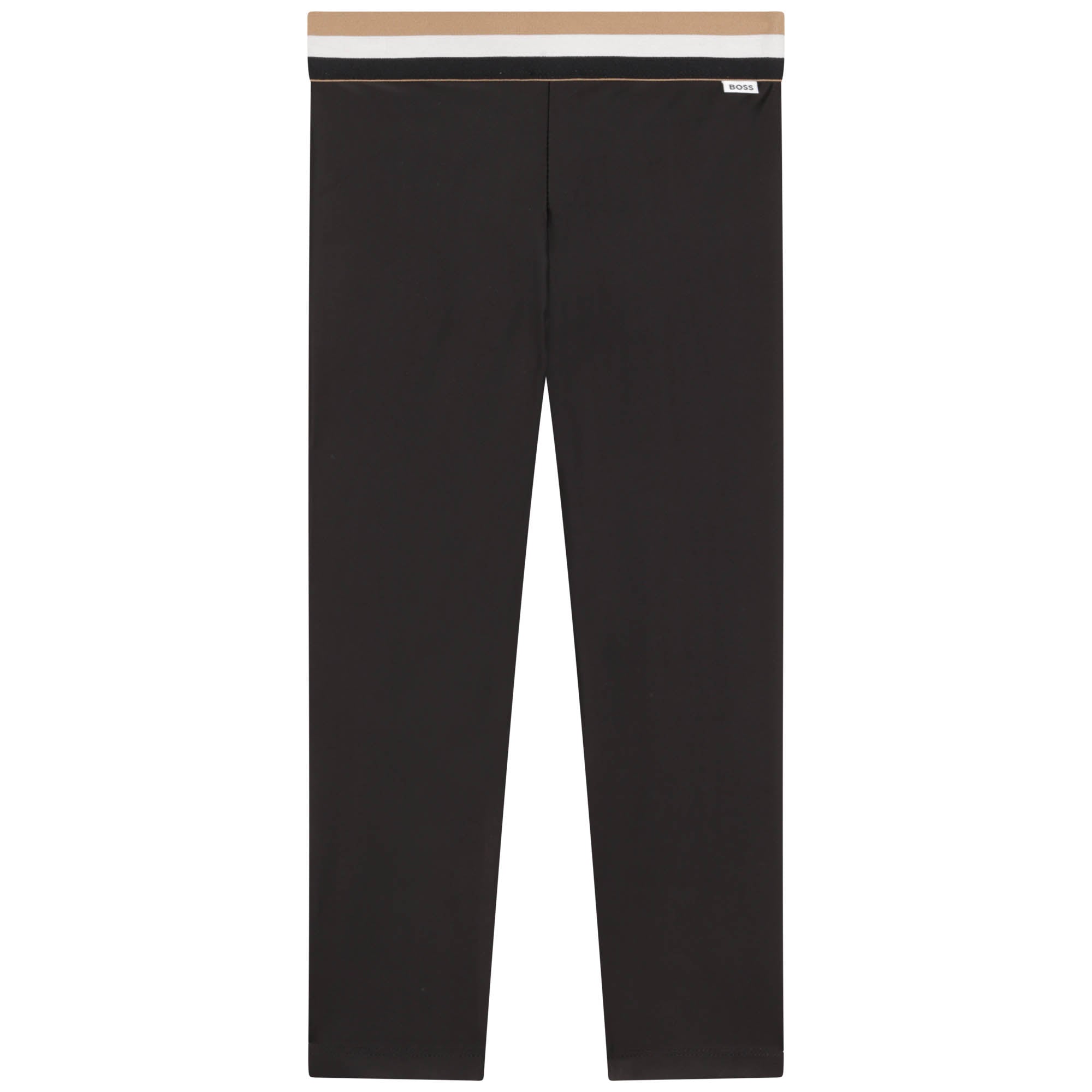 Jacquard striped elastic legging - Black