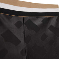 Jacquard striped elastic legging - Black
