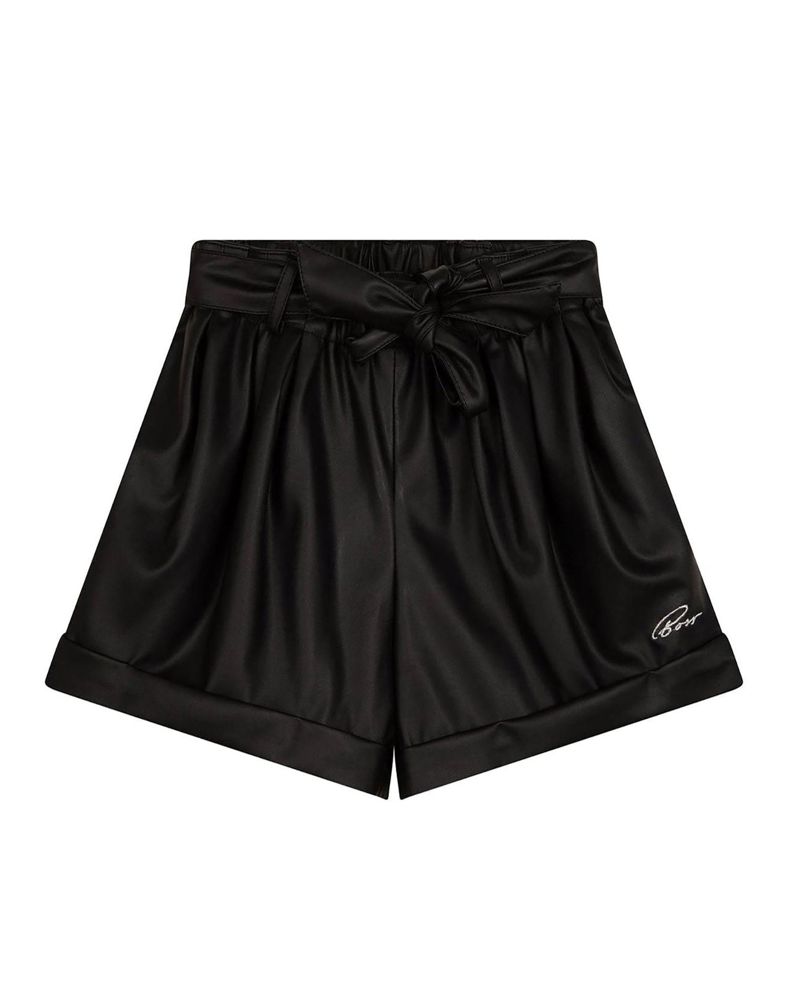 Short en effet cuir - Black