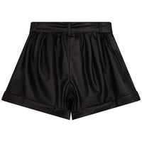 Short en effet cuir - Black