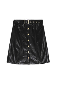 Bustier boutonnée irrisé en denim - Black