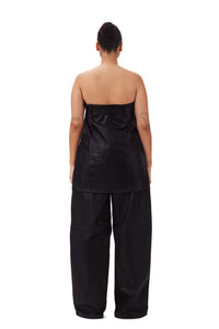 Bustier boutonnée irrisé en denim - Black