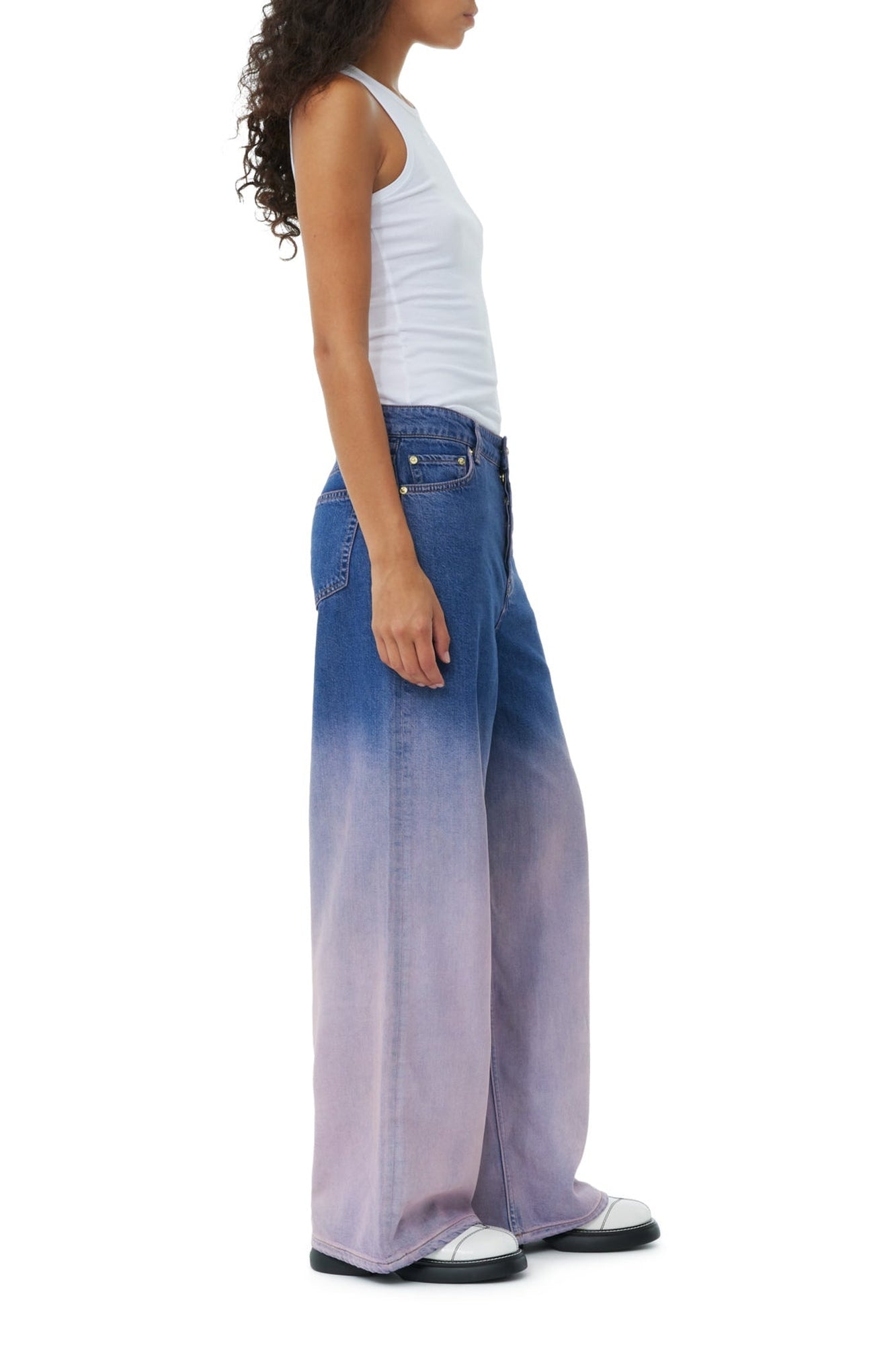 Pantalon large en denim - Bleach