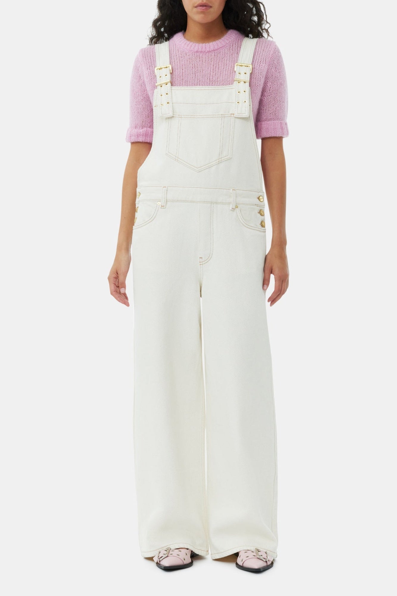 Salopette Heavy en denim - Egret