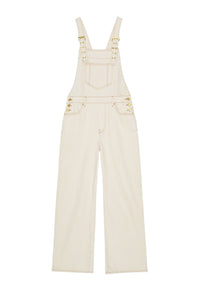 Heavy denim dungarees - Egret