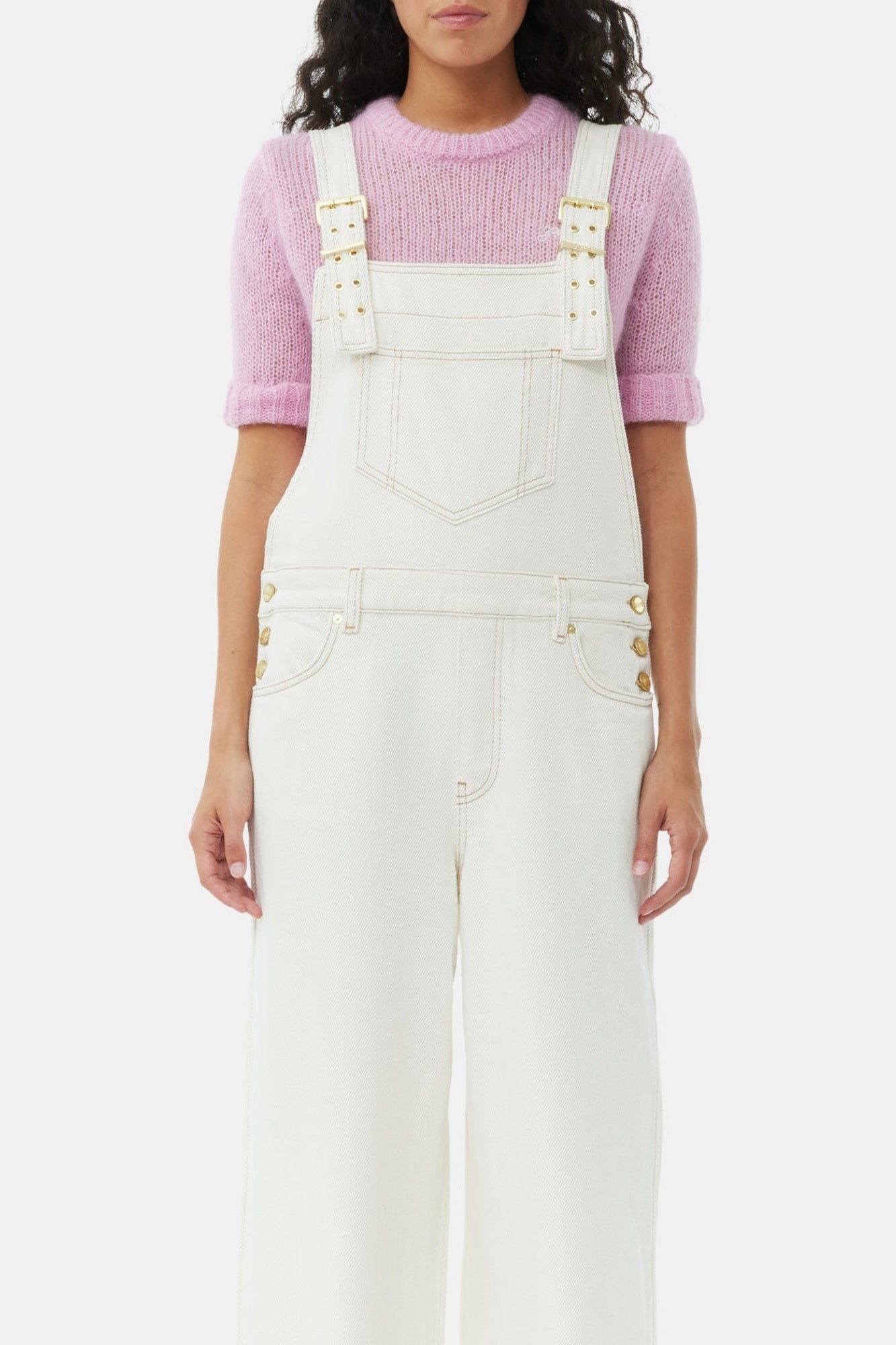 Salopette Heavy en denim - Egret