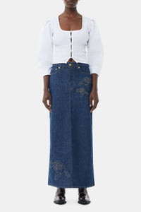Jupe longue en denim - Rinse
