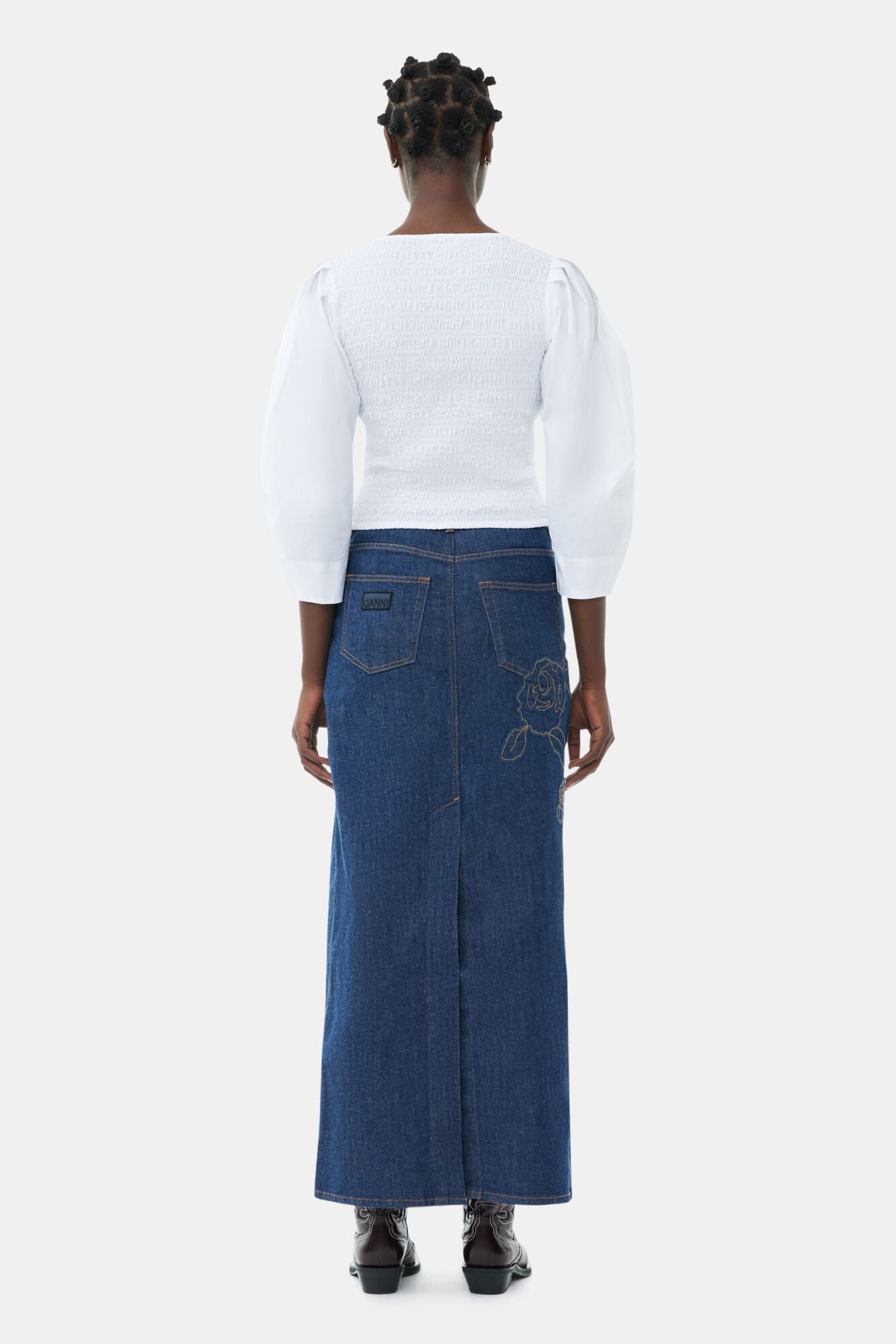 Jupe longue en denim - Rinse