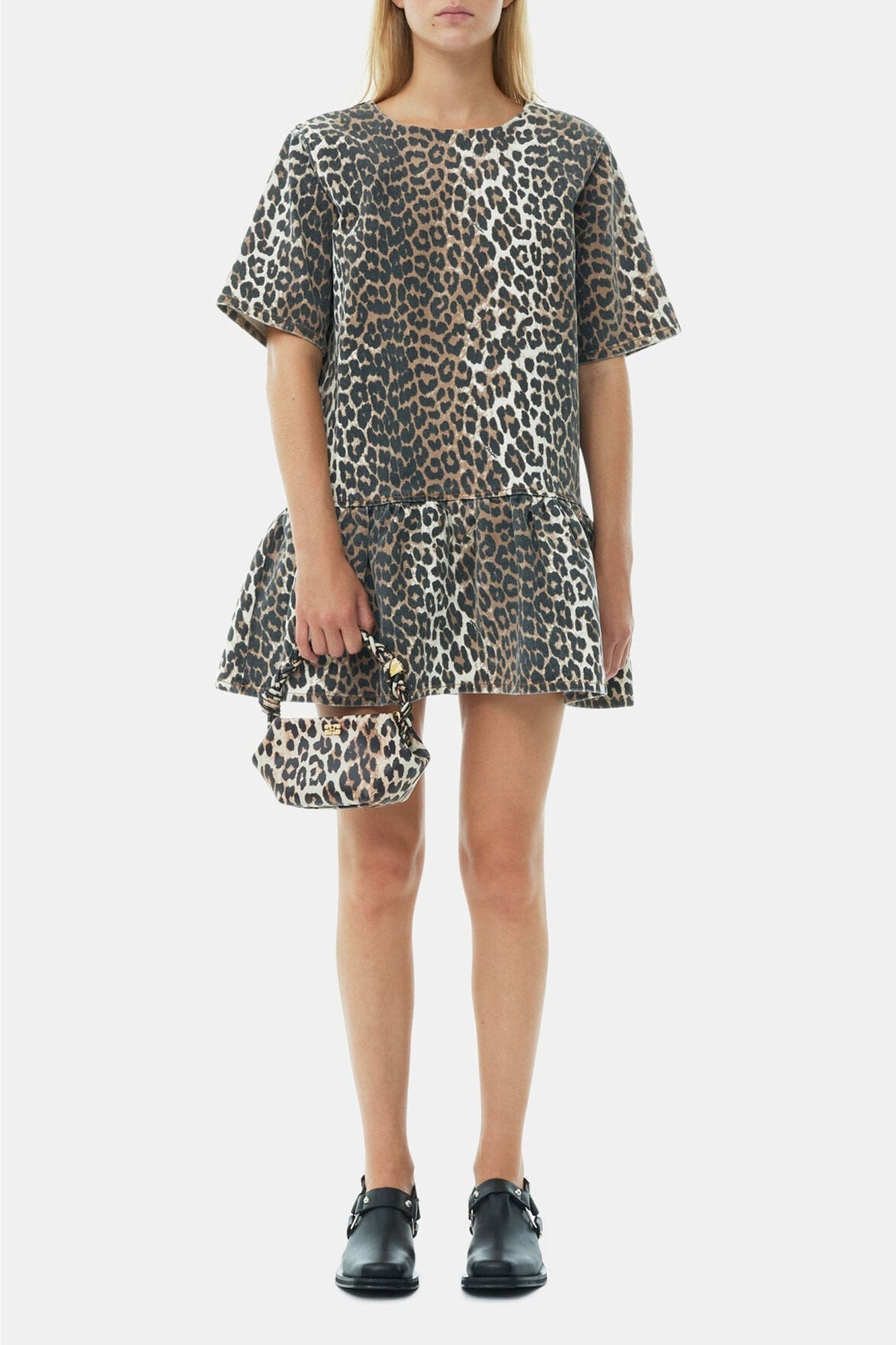Robe courte à imprimé animal - Leopard