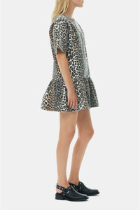 Robe courte à imprimé animal - Leopard
