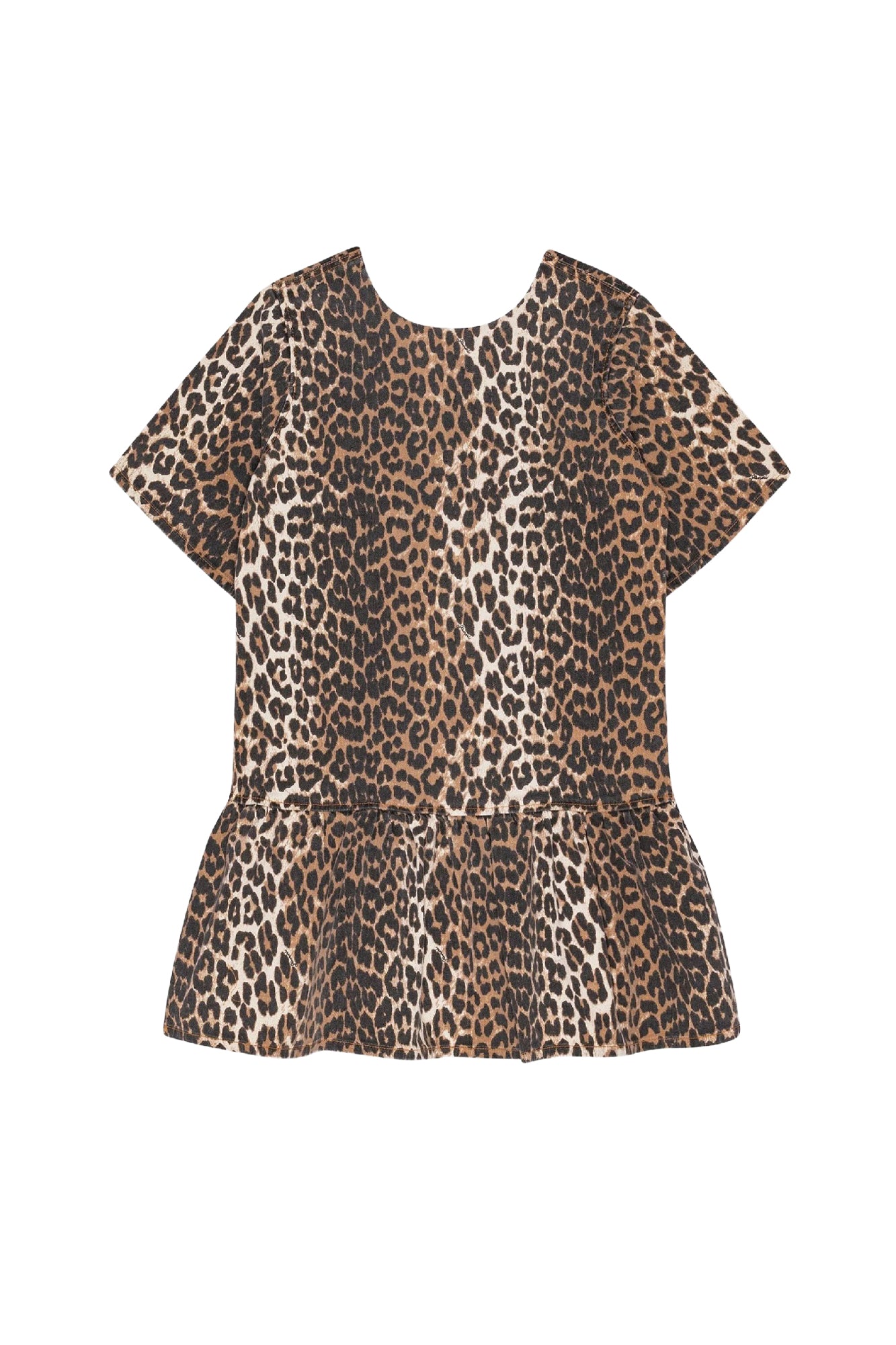 Animal print short dress - Leopard