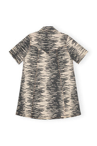 Robe courte en denim imprimé - Oyster Gray