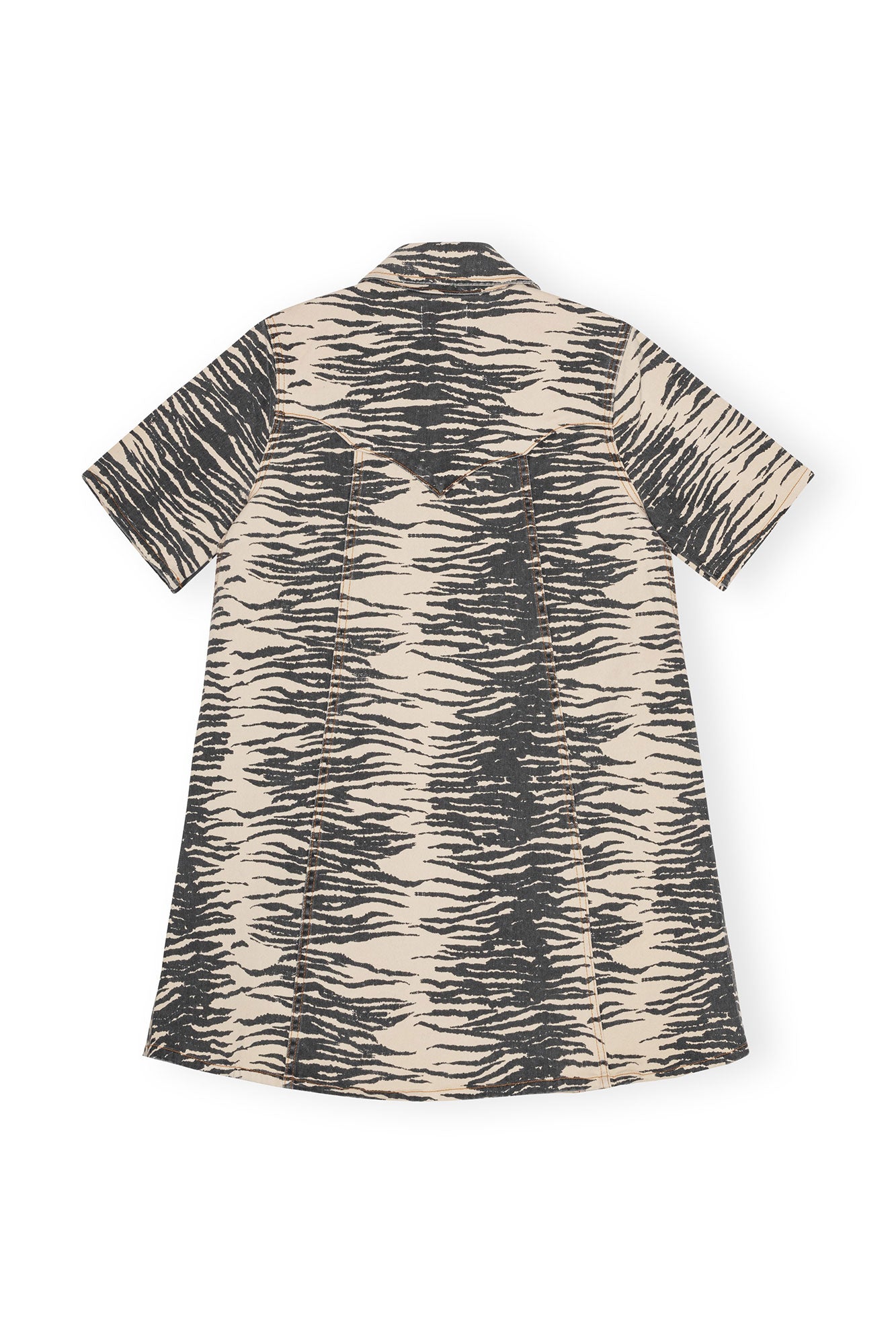 Robe courte en denim imprimé - Oyster Gray