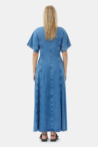 Robe longue en denim - Mid Blue Stone