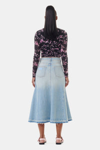 Jupe midi en denim - Tint Wash