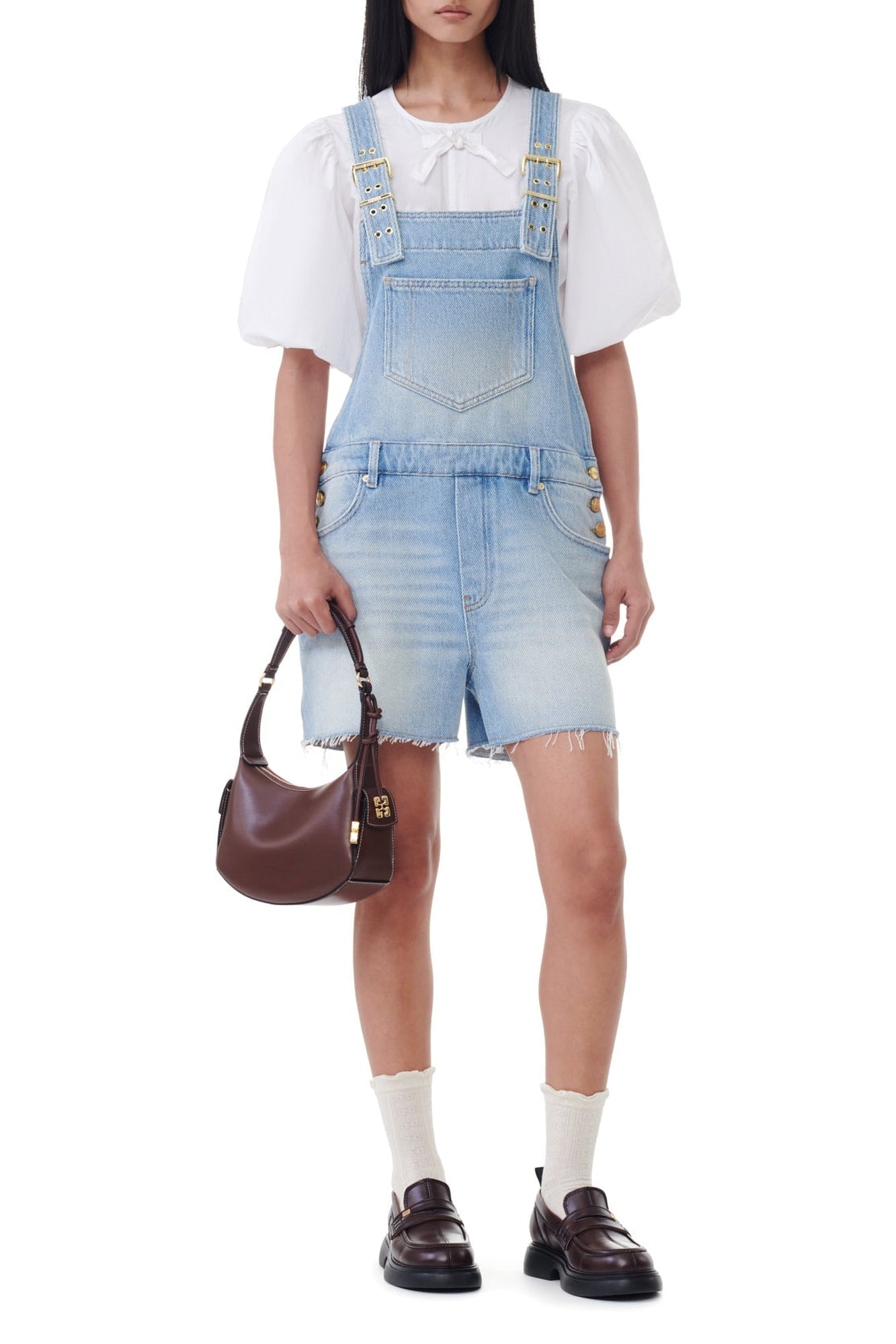 Salopette short en denim - Tint Wash
