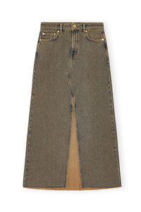 Jupe longue fendue en denim - Shitake