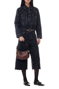 Veste à imprimé laser en denim - Black