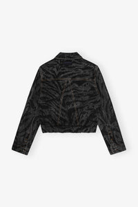 Veste à imprimé laser en denim - Black