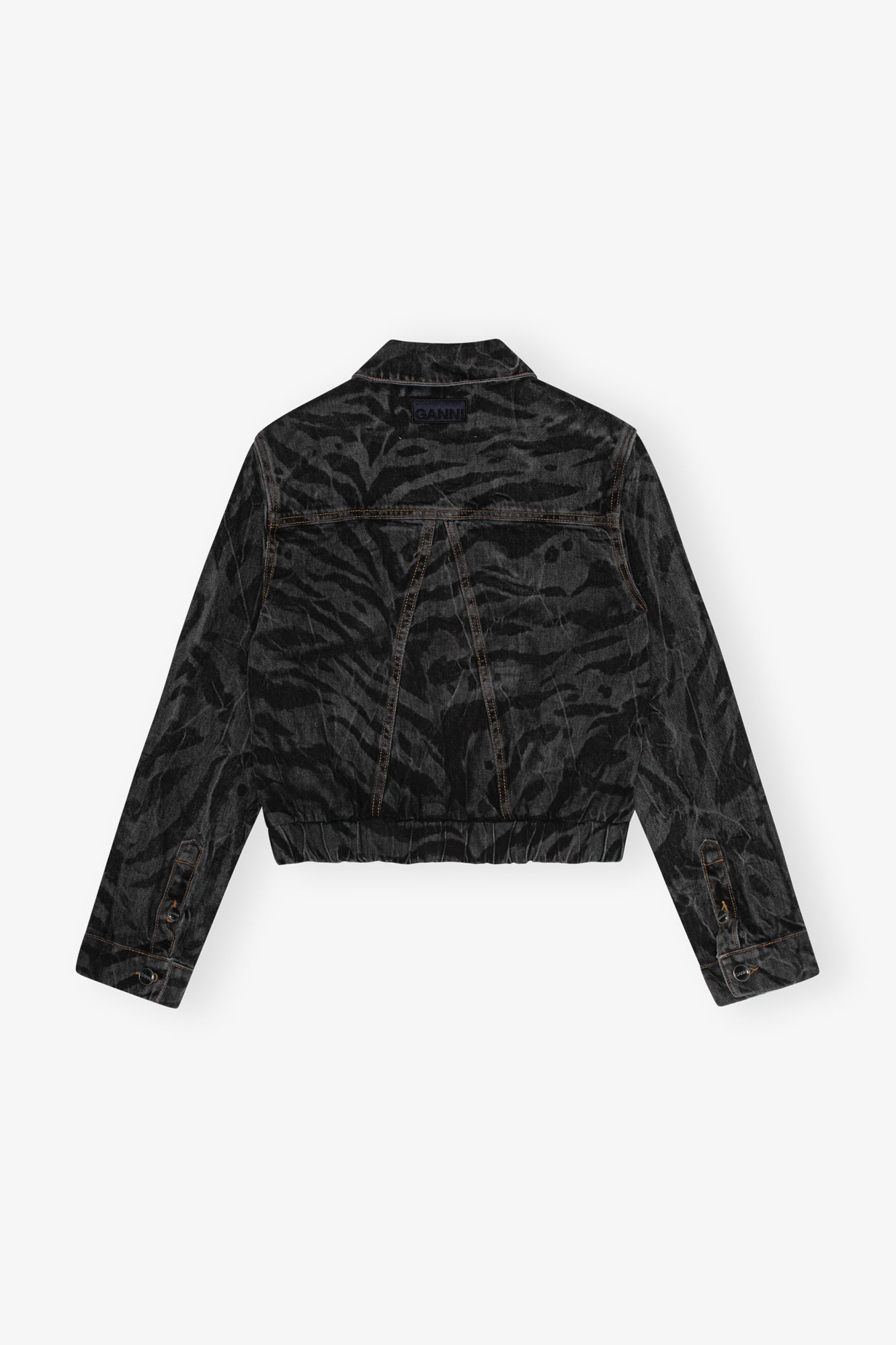 Veste à imprimé laser en denim - Black