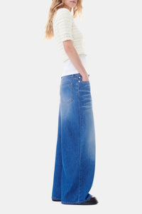 Pantalon large en denim - Mid Blue Vintage