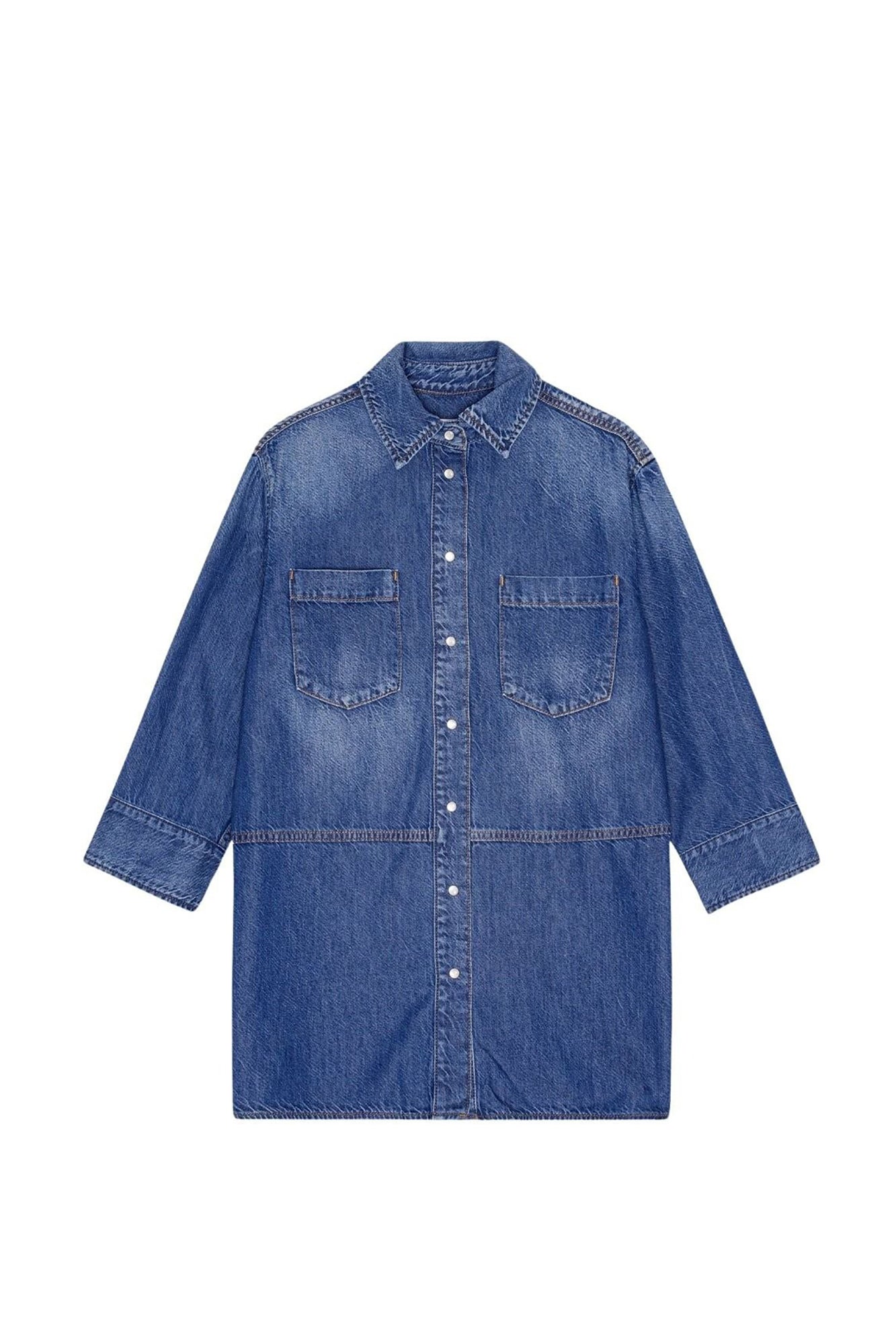 Chemise oversize en denim - Mid Blue Vintage
