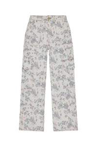 Pantalon Angi à imprimé floral en denim - Tofu