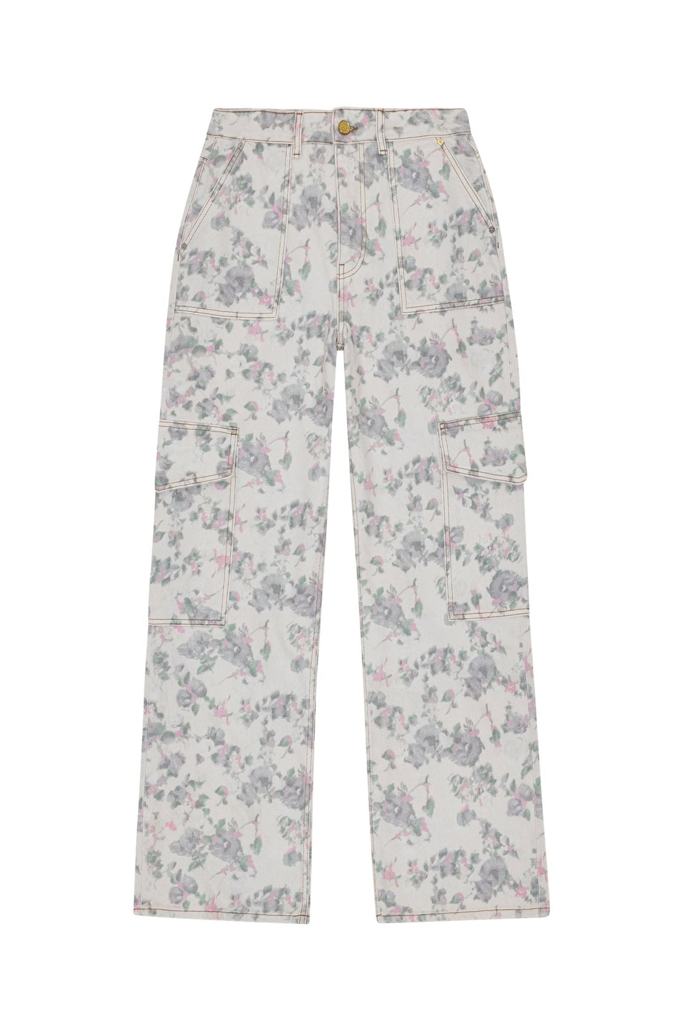 Pantalon Angi à imprimé floral en denim - Tofu